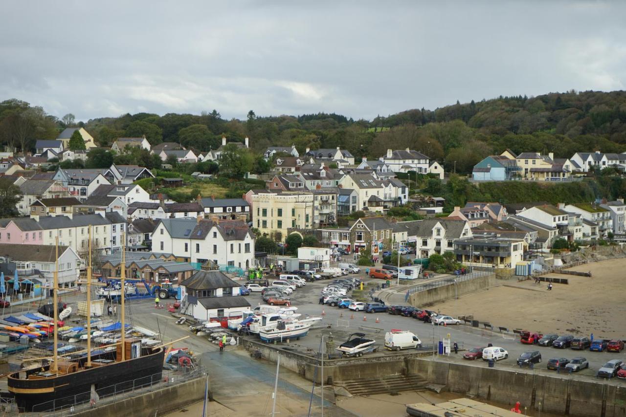 Beach House With Sea Views Over Saundersfoot Bay Exteriör bild