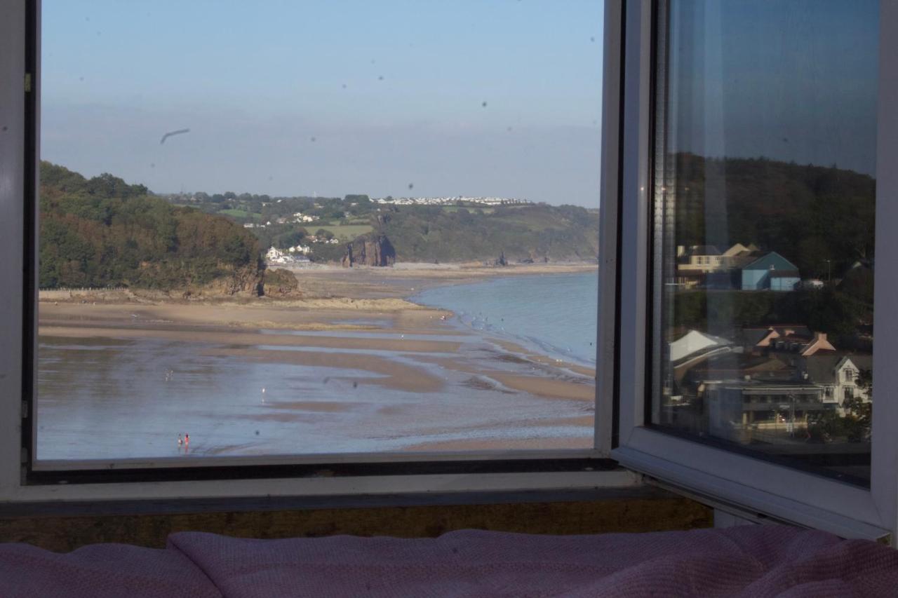 Beach House With Sea Views Over Saundersfoot Bay Exteriör bild
